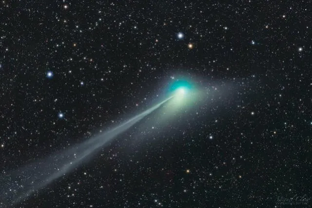 El cometa C/2022 E3 (ZTF) y su extensa cola. Foto: Miguel Claro   