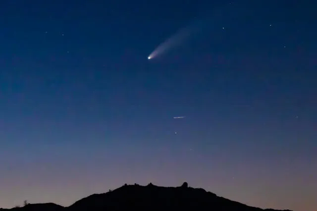  El cometa Tsuchinshan podría ser tan brillante como NEOWISE, que pasó cerca en 2020. Foto: Rob Sparks   