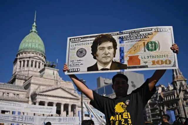 El 10 de diciembre de 2023 Javier Milei juramentó como presidente de Argentina. Foto: AFP   