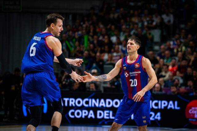 Barcelona clasificó a las semifinales luego de derrotar a Baxi Manresa por cuartos de final. Foto: Barcelona basket/X   