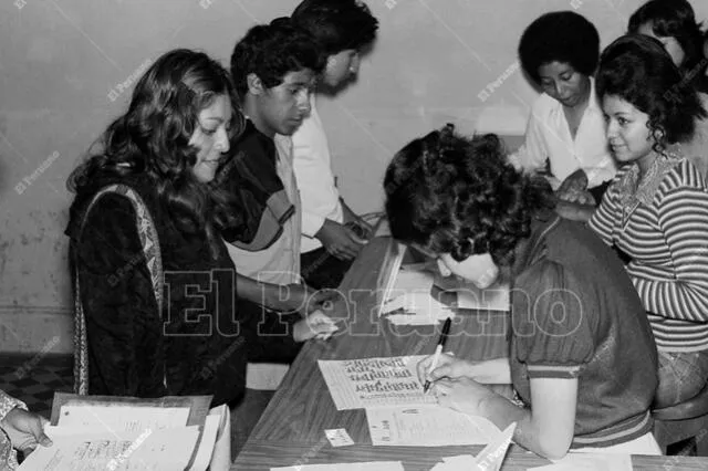 7 de abril de 1975. Proceso de inscripción para el examen de admisión a la Decana de América. Foto: Bernabé Wong/El Peruano   
