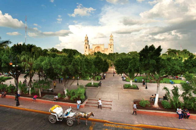 La plaza de Yucatán es uno de los lugares más recorridos por los turistas. Foto: Gobierno de Yucatán   