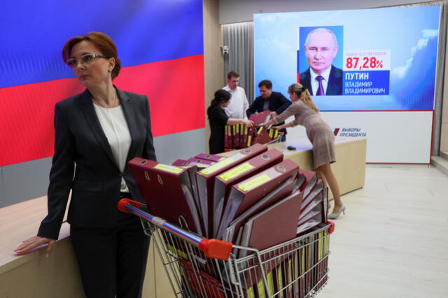  Putin ganó las elecciones de Rusia en marzo 2024. Foto: AFP<br>    