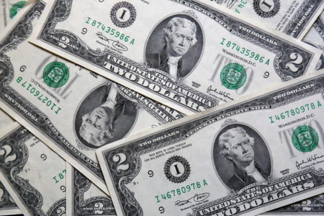 La poca circulación de los billetes de dos dólares hace escaso su popularidad en Estados Unidos. Foto: Getty Images.    