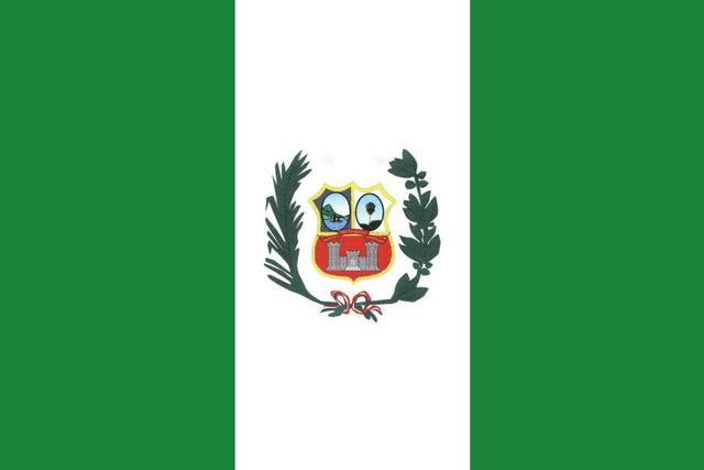  Se trata de la bandera de Alto Paraguay, cuyo escudo se parece al peruano. Foto: difusión<br>    