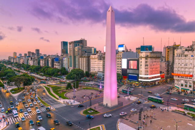 Plaza central de Buenos Aires, Argentina. Foto: Sky Airline   
