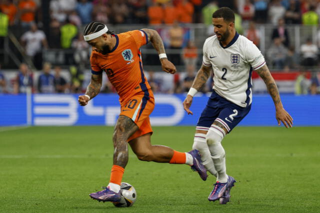  Kyle Walker fue titular ante Países Bajos en la semifinal de la Eurocopa 2024. Foto: AFP   