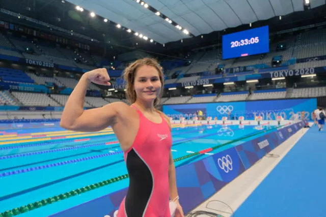 La nadadora pidió disculpas a su natal Paraguay por no lograr una medalla. Foto: SwimSwam   