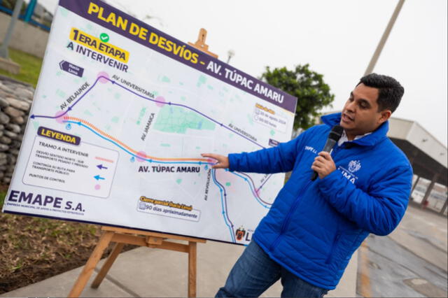  Plan de desvíos en la Av. Túpac Amaru. Foto: MML    