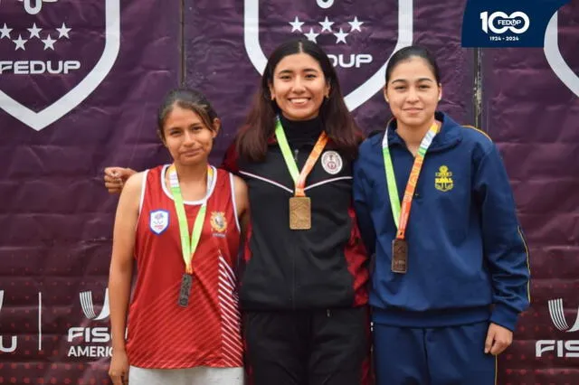  Angie Mirano Basurto ganó medalla de oro en los 100 metros planos. Foto: UNI    