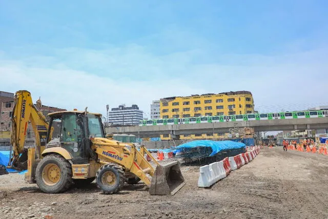 Línea 2 ya construye la estación 28 de Julio. Foto: Andina   