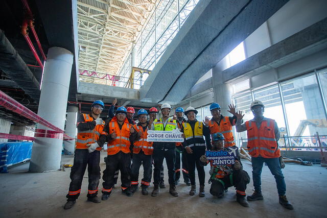  Construcción del Nuevo Aeropuerto Jorge Chávez. Foto: LAP.   