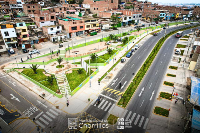 Avenida El Sol contará con áreas de recreación para los vecinos. Foto: Municipalidad de Chorrillos   