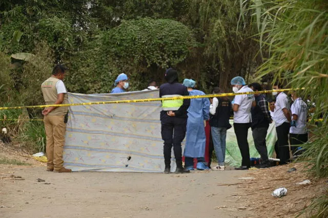 Policía Nacional llevando a cabo las investigaciones del caso. Foto:Miguel Vásquez   