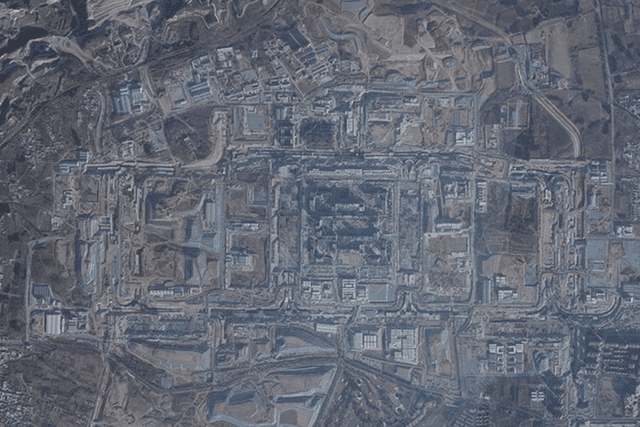 El centro de mando militar en China abarca una superficie de 1.500 acres (aproximadamente seis kilómetros cuadrados), siendo diez veces más grande que el Pentágono. Foto: Financial Times   