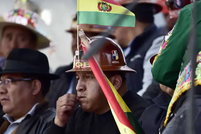 Mario Argollo, líder de la mayor organización sindical de Bolivia, la Central Obrera Boliviana (COB)