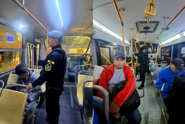 Agentes de la PNP acompañan recorrido de buses de transporte público Agentes de la PNP acompañan recorrido de buses de transporte público