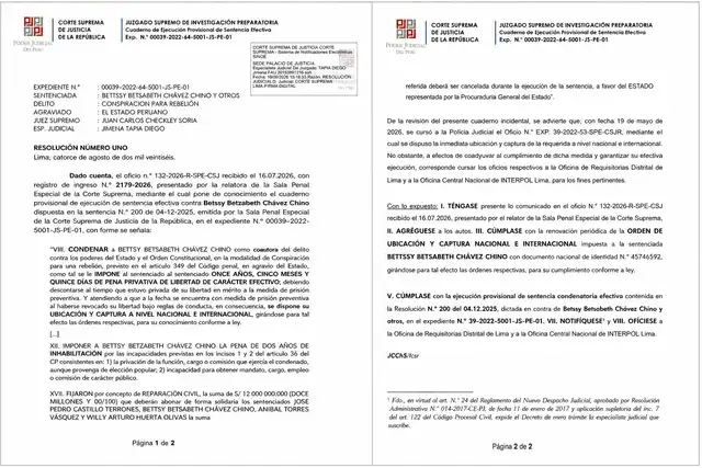 Resolución del juez Juan Carlos Checkley.