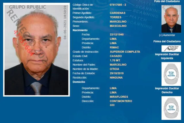 ExDirector de Tesoro Público, Marcelino Cárdenas Torres. Foto: La República