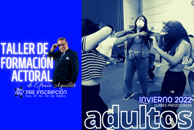 Efraín Aguilar cuenta con más de 20 años brindando talleres de actuación a niños, jóvenes y adultos.