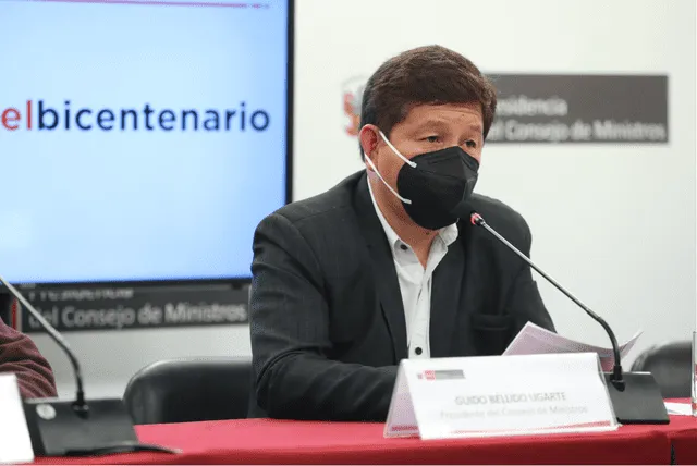Primer ministro, Guido Bellido, indicó que la pandemia puso de manifiesto el fracaso de la actual Constitución. Foto: GLR