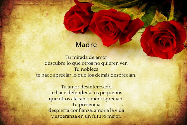 Poema para el Día de la madre. Foto: difusión
