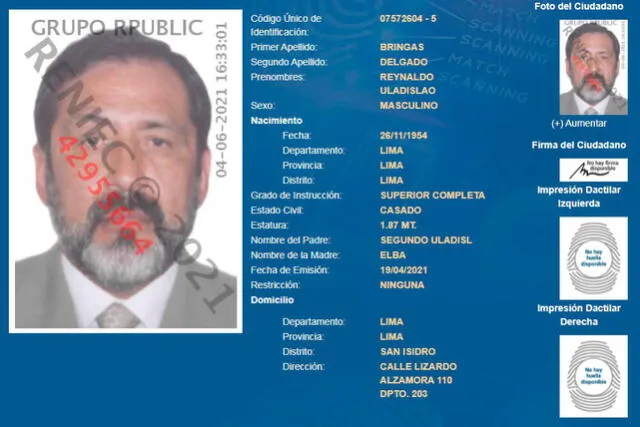 ExDirector General de Presupusto Público, Reynaldo Bringas Delgado. Foto: La República
