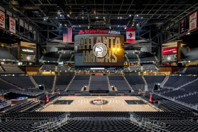 El State Farm Arena albergará el juego 6 y 7, de ser necesario, entre los Hawks y Celtics por los PlayOffs NBA 2023. Foto: HOK   