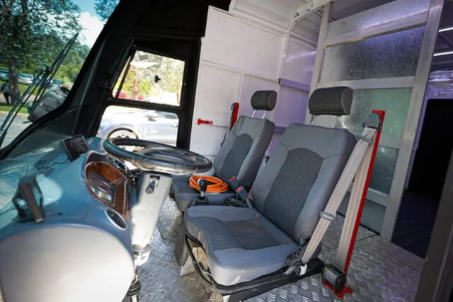  Interior del vehículo eléctrico de carga creado por Tractec. Foto: Latam Green   