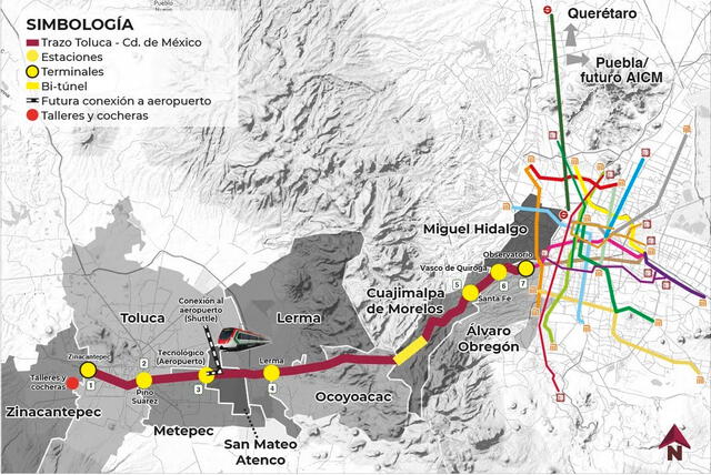  La ruta del tren es compartida por la Secretaria de Comunicaciones y Transportes. Foto: Gobierno de México<br>    