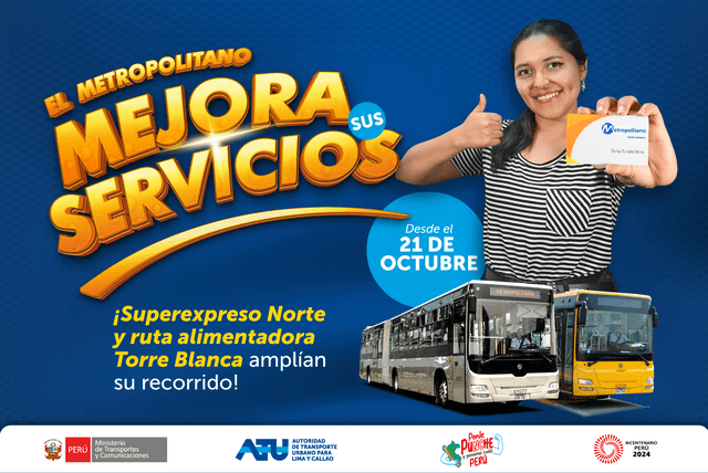 ATU anunció la ampliación de sus servicios desde el 21 de octubre. Foto: ATU   