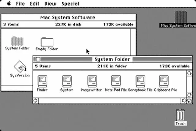 Interfaz de la Macintosh. Foto: internet Interfaz de la Macintosh. Foto: internet