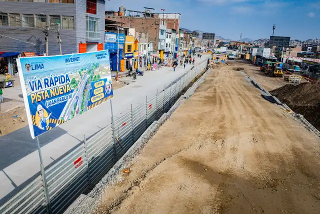 Avanza la construcción de la Pista Nueva Juan Pablo II en Lima con tecnología de última generación. Foto: MML Avanza la construcción de la Pista Nueva Juan Pablo II en Lima con tecnología de última generación. Foto: MML