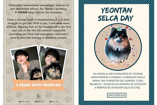 Donación en nombre de Yeontan. Foto: Twitter