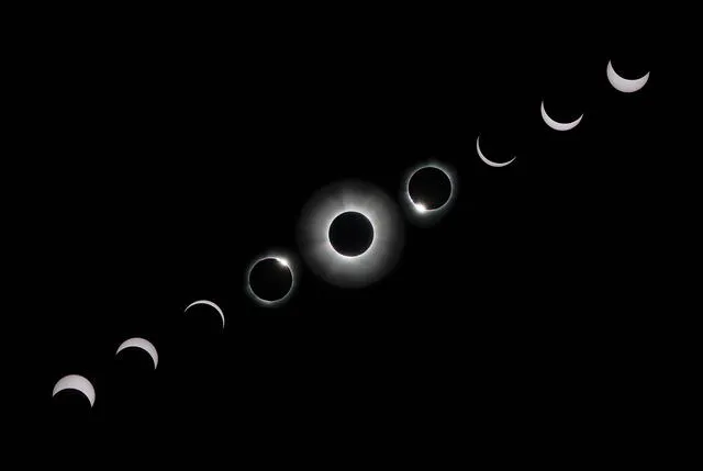  Un eclipse solar ocurre cuando la Luna se interpone entre la Tierra y el Sol, cubriendo parcial o totalmente el disco solar. Foto: Difusión   