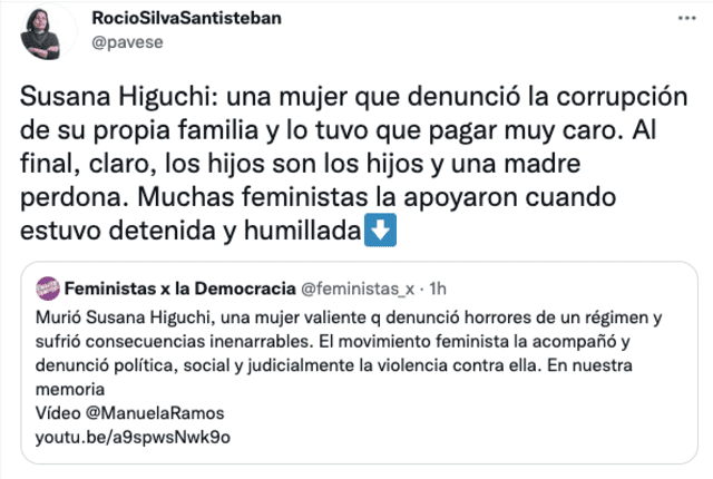 Twitter de Rocío Silva Santisteban