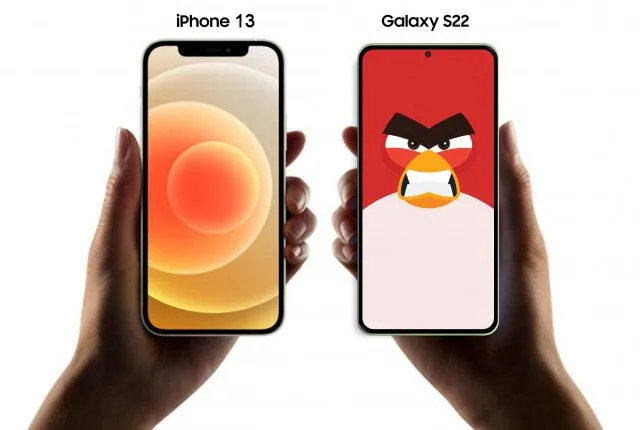 Tamaño del iPhone 13 y del Galaxy S22