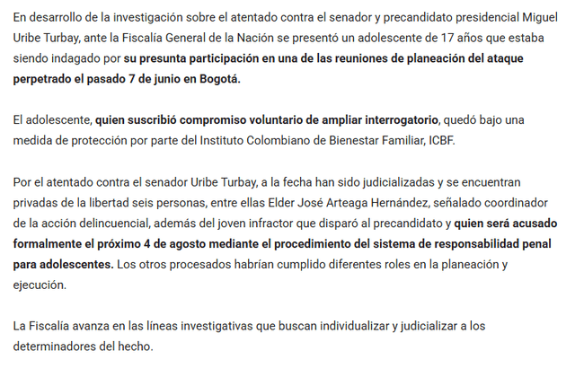 Boletín oficial de la Fiscalía General de la Nación de Colombia. Boletín oficial de la Fiscalía General de la Nación de Colombia.