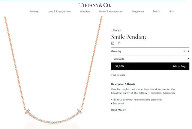 Los internautas descubrieron que el collar pertenecía a la marca de joyería Tiffany & Co.