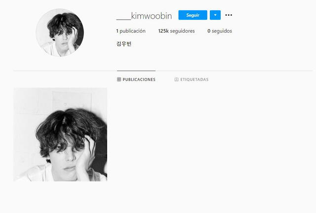 El actor está en Instagram con el usuario @____kimwoobin. Foto: captura Instagram