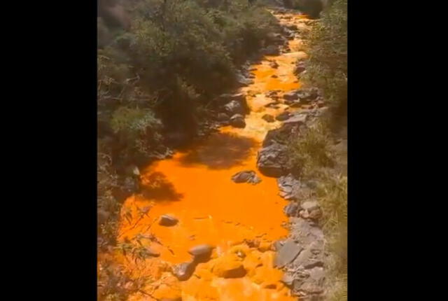 Río Santa contaminado por presunto relave minero. Foto: Actualidad Ambientas. Río Santa contaminado por presunto relave minero. Foto: Actualidad Ambientas.