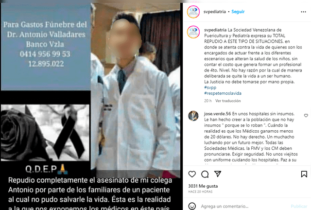 Barrio Adentro: asesinan a médico de 28 años tras no poder salvar a paciente por falta de insumos | Silvino Antonio Valladares Muñoz | sucesos | Venezuela | LRTMV