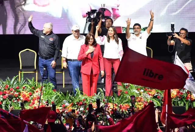 Rixi Moncada es la candidata de Libre que busca ser la sucesora de Xiomara Castro. Foto: AFP<br> Rixi Moncada es la candidata de Libre que busca ser la sucesora de Xiomara Castro. Foto: AFP<br>