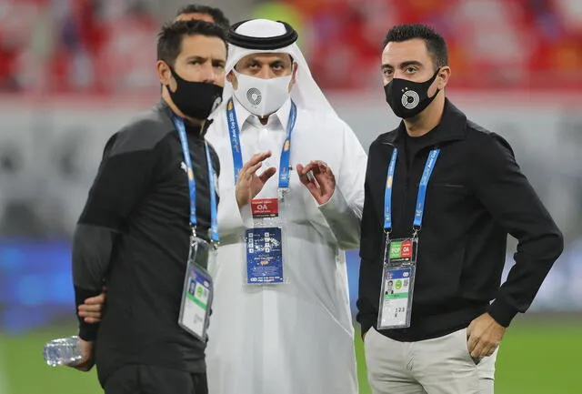 Xavi dirige al Al Saad desde mayo del 2019. Foto: AFP/Karim Jaafar