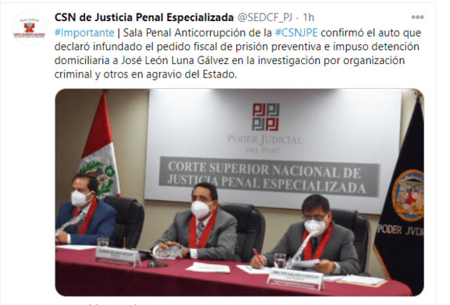 Arresto domiciliario José Luna