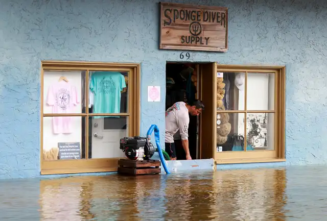  Llegada del huracán Idalia a Florida. Foto: AFP<br>    