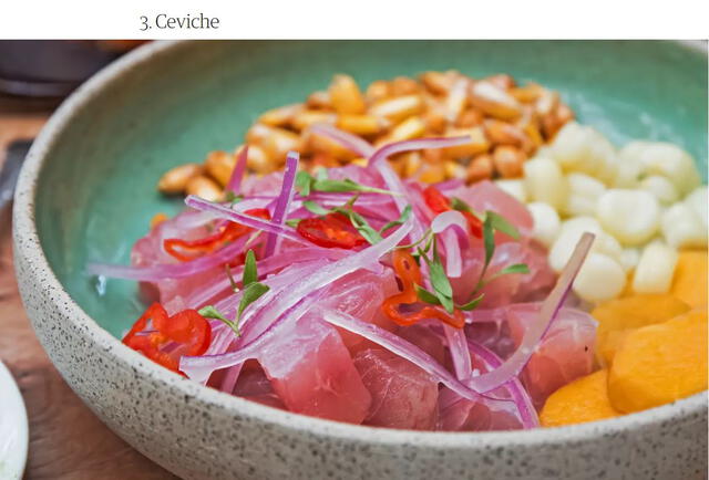Publicación sobre el ceviche como oriundo de Chile, según el diario The Guardian.