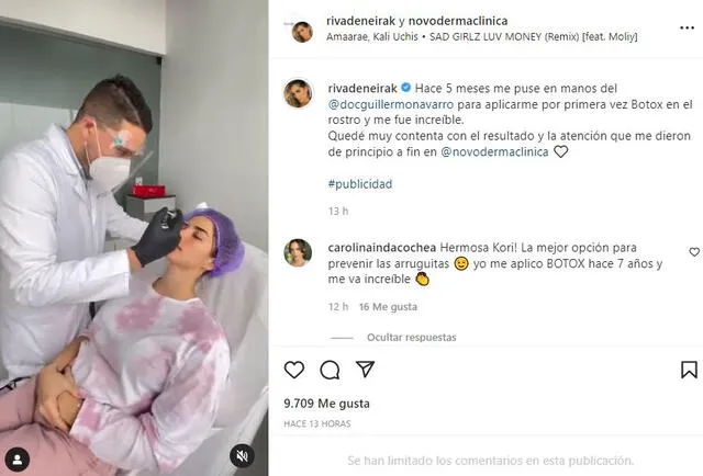 Korina Rivadeneira revela que se puso botox y usuarios le reclaman. Foto: Korina Rivadeneira/Instagram