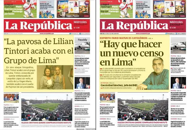 Comparación de la portada falsa y la real. Foto: composición LR