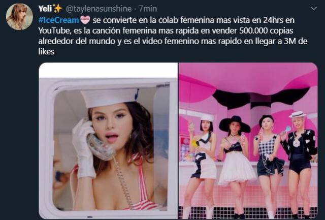 Curiosidades MV "Ice cream" de BLACKPINK y Selena Gomez. Créditos: Captura Twitter